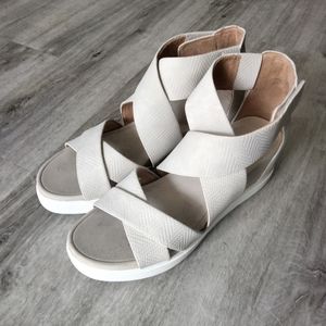 Beige Wedge Sandals